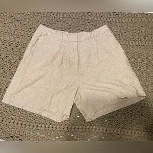 Linen blend shorts
